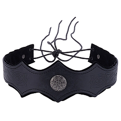 Черный Повязки на голову из искусственной кожи и сплава, аксессуары для волос для женщин и девочек, чёрные, 1325 мм