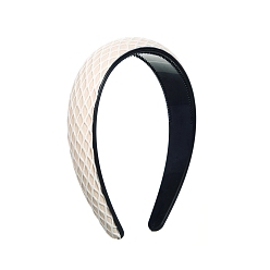 White Fish Net Style Cloth Headband, Simple Lady Hair Accessories, White, 150x120x30mm