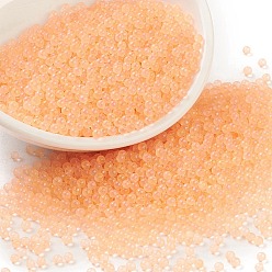 Сэнди Коричневый Светящиеся прозрачные стеклянные круглые бусины, нет отверстий / незавершенного, класс А, песчаный коричневый, 2~2.5 мм, около 10000 шт / упаковка