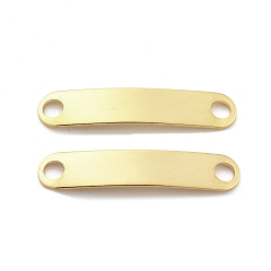 Настоящее золото 18K 201 звенья / соединители из нержавеющей стали, изогнутые овальные, штамповка пустой метки, реальный 18 k позолоченный, 30x6x1 мм, отверстие : 3 мм