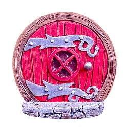 Темно-Розовый Миниатюрные украшения двора фейских ворот, аксессуары для домашнего кукольного домика с микро-ландшафтом, притворяясь опорными украшениями, дверь лесного дома, темно-розовыми, 10x100 мм