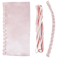 Розовый Замена молнии в женском свадебном платье, атласный корсет с регулируемой посадкой на спине, платье для выпускного вечера со шнуровкой, туманная роза, 4000x14.5x2.3 мм