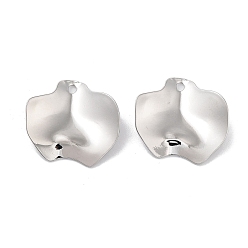 Платинированный Латунные подвески, без кадмия, без никеля и без свинца, лист, Реальная платина, 20x20.5x5.5 мм, отверстие : 1.8 мм