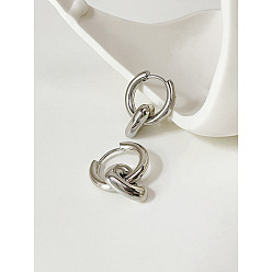 Нержавеющая Сталь Цвет Сердце 304 нержавеющей стали серьги обруча, цвет нержавеющей стали, 23x18 мм