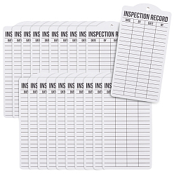 Белый Этикетки для ежедневного осмотра с двухсторонним бумажным стержнем и отверстием для подвешивания, прямоугольные, белые, 15.2x7.1x0.2 см