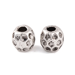 Antique Silver Antique Silver Alloy Tibetan Beads, Lead Free & Cadmium Free, Hole Beads, Ball, Antique Silver, 5x5x5mm, Hole: 2mm, 2040pcs/1000g