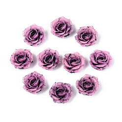 Серо-розавый Непрозрачная смола декодирует кабошоны, цветок, два тона, увядшая роза, 9~10x4~5 мм