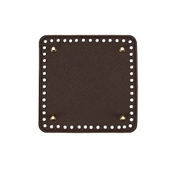 Кокосово-Коричневый Дно сумки из искусственной кожи, со сплавочной фурнитурой, для самостоятельного изготовления вязаной крючком сумки, кокосового коричневый, 150x150 мм