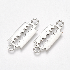 Античное Серебро Соединители из сплава в тибетском стиле, без кадмия и без свинца, лезвие, античное серебро, 28.5x11x1 мм, Отверстие : 2.5 мм , около 785 шт / 1000 г