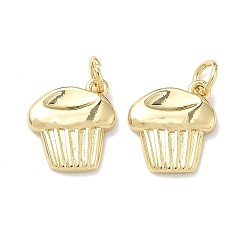 Настоящее золото 18K Латунные подвески, украшения для кексов, долговечный, без кадмия и без свинца, стойки покрытие, реальный 18 k позолоченный, 13.5x12.5x2.5 мм, Перейти кольцо: 5x1.2 мм, внутренний диаметр: 3.5 мм