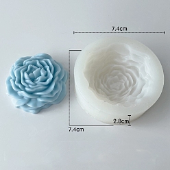 Белый Пищевые силиконовые формы для свечей с цветочным ароматом, формы для изготовления свечей, форма для ароматерапевтической свечи, белые, 7.4x7.4x2.8 см