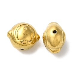 Золотой 304 из нержавеющей стали бусы, плоско-круглые, золотые, 11x13.5x10 мм, отверстие : 1.2 мм