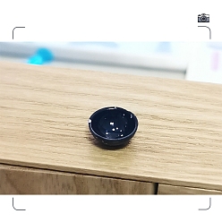 Морской Синий Миниатюрная чаша из сплава, окрашенная распылением, для кукольных аксессуаров, притворяющихся опорными украшениями, Marine Blue, 12x5 мм