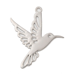 Платина Стойки обшивки латунь филигранные подвески, долговечный, без кадмия, без никеля и без свинца, амулеты птиц, платина, 21x17x0.3 мм, отверстие : 1.2 мм