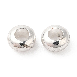 Argent Perles en laiton, sans cadmium et sans plomb, rondelle, plaqué longue durée, argenterie, 3x1.5mm, Trou: 1.2mm