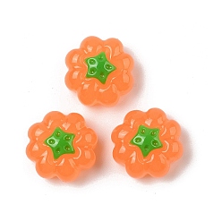 Оранжевый Кабошоны из смолы, имитация овощей, тыква, оранжевые, 18x10.5 мм