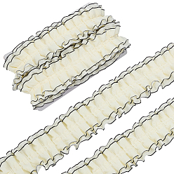 Светлый Золото-желтый 5ярдов полиэстеровой цветочной кружевной ленты, для аксессуаров для одежды, украшение подарка, светлый золотарник желтый, 2-1/2 дюйм (65 мм), около 5.00 ярдов (4.57 м) / комплект
