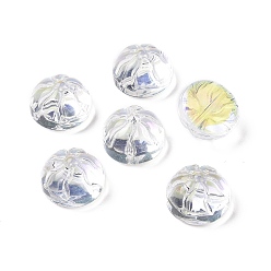 Klar ab Transparente sprühlackierte Glasperlen, gedämpfte gefüllte Brötchenform, klar ab, 12x8 mm, Bohrung: 1.2 mm