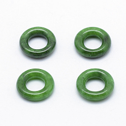 Myanmar Jade Natural Myanmar Jade/Burmese Jade Charms, Dyed, Ring, 12x2.5mm, Hole: 6mm