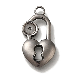 Сердце 304 Настройки горный хрусталь из нержавеющей стали кулон, сердце, пригодный для стразов 4 мм, 23x12x2.5 мм, отверстие : 2.4 мм