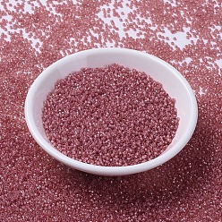 (RR678) Серебристый Огненно-красный Опаловый Миюки круглые бусины рокайль, японский бисер, (rr 678) серебристый огненно-красный опал, 11/0, 2x1.3 мм, Отверстие: 0.8 мм, о 1100 шт / бутылка, 10 г / бутылка