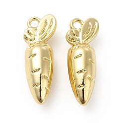 Light Gold Rack Plating Alloy Pendants, Cadmium Free & Lead Free, Carrot Charms, Light Gold, 24x9x7mm, Hole: 1.8mm