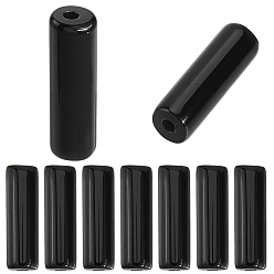 Black Onyx 1 нити бусин из натурального черного оникса, класс А, окрашенная и подогревом, колонка, 13x4 мм, отверстие : 1 мм, около 29 шт / нитка, 15.16 дюйм ~ 15.35 дюйм, 1strand / комплект