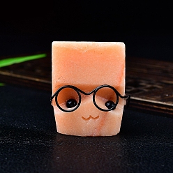 Авантюрин Натуральный авантюрин еж скульптура выставка украшения, в очках, для домашнего офисного стола, 32x23x45 мм