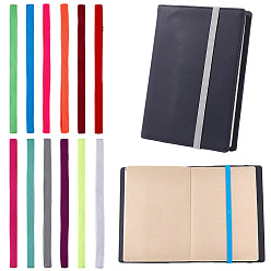 (52) Непрозрачная лаванда Закладка из нейлона и спандекса конфетного цвета, ремешок на резинке для планировщика, плоский, разноцветные, 43x10x1.5 мм, 8 цветов, 1 шт / цвет, 8 шт