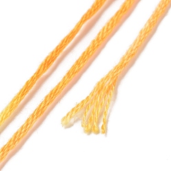 Gold 10 Skeins 6-Ply Polyester Embroidery Floss, Cross Stitch Threads, Segment Dyed, Gold, 0.5mm, about 8.75 Yards(8m)/skein