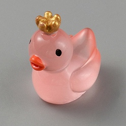 Бледно-фиолетовый Красный Украшения в виде короны из светящейся смолы, светится в темноте, Микропейзаж мох аквариум ландшафтное украшение, бледно-фиолетовый красный, 18.5x17x13 мм