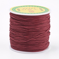 Brown Polyester Cord, Brown, 0.8mm, about 87.48 yards(80m)/roll