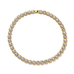 Золотой Мужское теннисное ожерелье из хрусталя и страз, массивное колье-цепочка в стиле хип-хоп со стеклянными стразами, золотые, 24.52 дюйм (62.3 см)