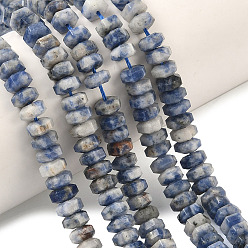 (306FM) Жонкиль матовый с лаймовой подкладкой Натуральное синее пятно нитки из бисера яшмы, шестиугольные бусины хейши, 6x7x3.5 мм, отверстие : 0.9 мм, около 108~109 шт / нитка, 14.96~15.04'' (38~38.2 см)