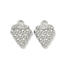 Винограды 304 подвески из нержавеющей стали, фруктовое очарование, винограды, 14x10.5x3.5 мм, отверстие : 1.4 мм