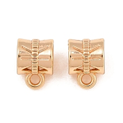 Настоящее золото 18K Поручни из латунной трубки, колонка, реальный 18 k позолоченный, 9.5x7x7 мм, отверстие : 1.6 мм, внутренний диаметр: 5 мм