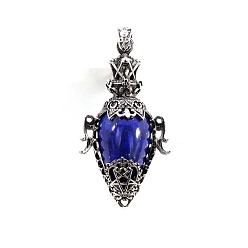 Ляпис-Лазурь Природные лазурит большие кулоны, слеза, 62x32 мм