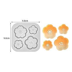 Flower DIY Silicone Quicksand Mold, Resin Casting Molds, Flower, 90x90x11mm