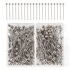 Нержавеющая Сталь Цвет 2 Комплекты штифтов для позиционирования шаровых опор из нержавеющей стали, для головки одежды ручной работы, цвет нержавеющей стали, 37x4 мм, штифты : 1 мм