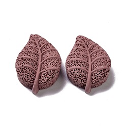 Sandy Brown Harz Cabochons, DIY Haarschmuck, Blatt, Sandy Brown, 22x16x7.5 mm