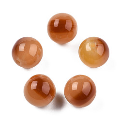 Chocolate Resin Beads, Imitation Gemstone, Round, Chocolate, 12x11.5mm, Hole: 1.5~3mm