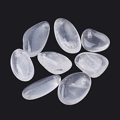 Quartz Crystal Natural Quartz Crystal Pendants, Nuggets, 28~43x16~26x8~13mm, Hole: 2mm