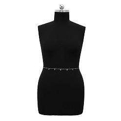 Платина Сплав звеньевая цепь кисточка цепи живота, плоско-круглые, платина, 680 мм