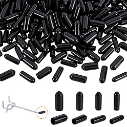 Черный 400 шт. 4 стили ПВХ круглая торцевая заглушка, колпачок протектора резьбы винта, чёрные, 14.5~15.5x4.5~6 мм, 100 шт / стиль