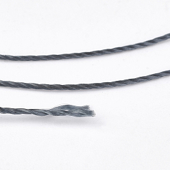 Dark Slate Gray Polyester Thread, for Custom Woven Jewelry Making, Dark Slate Gray, 0.2mm, about 1000m/roll