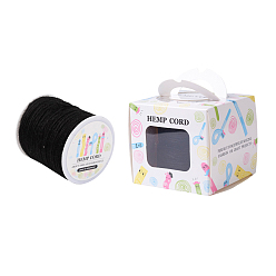 Черный Цветной джутовый шнур, джутовая струна, джутовый шпагат, для изготовления ювелирных изделий, чёрные, 2 мм, 109.36 ярдов / рулон (100 м / рулон)