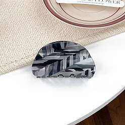 Черный Полосатая тема акриловые заколки-коготь для волос, чёрные, 82 мм