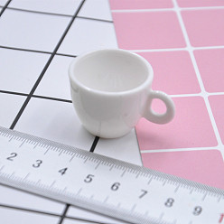 WhiteSmoke Miniature Plastic Mini Cup, for Dollhouse Accessories Pretending Prop Decorations, WhiteSmoke, 40x30x25mm