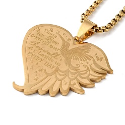 Золотой Сердце колибри 201 подвески из нержавеющей стали «Те, кого мы любим, не уходят» для женщин и мужчин, золотые, 23.23 дюйм (59 см)