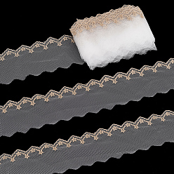 Белый 10 кружевная отделка из полиэстера в ярдах, шитье кружевной ленты, белые, 3 дюйм (76 мм), около 10.00 ярдов (9.14 м) / комплект